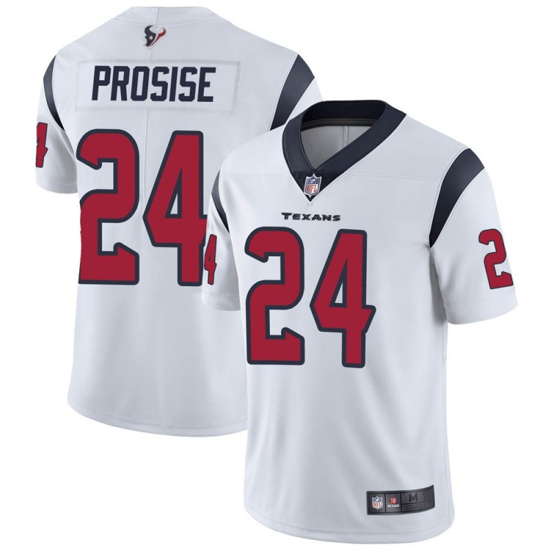 Men's Houston Texans #24 C.J. Prosise White Vapor Untouchable Limited Stitched Jersey Men's Houston Texans #24 C.J. Prosise White Vapor Untouchable Limited Stitched Jersey